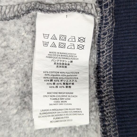 Michael Kors Track Jacket Mens Small Full Zip Gray Navy White Knit Bomber Stripe - Picture 8 of 12